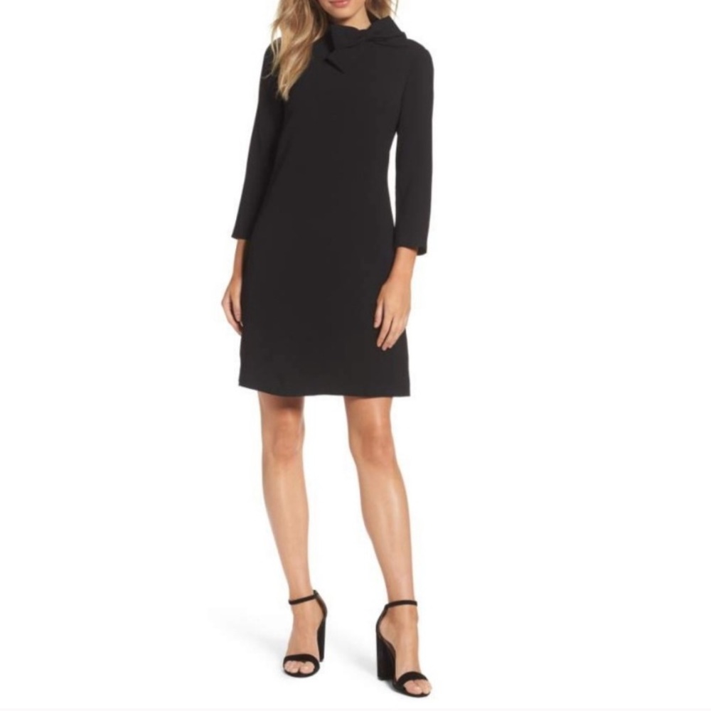 Eliza J bow crepe a-line dress